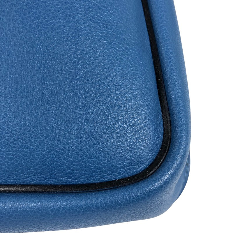 エルメス HERMES スティーブライト C刻印　(2018年製) アズール シルバー金具 トゴ メンズ ショルダーバッグ