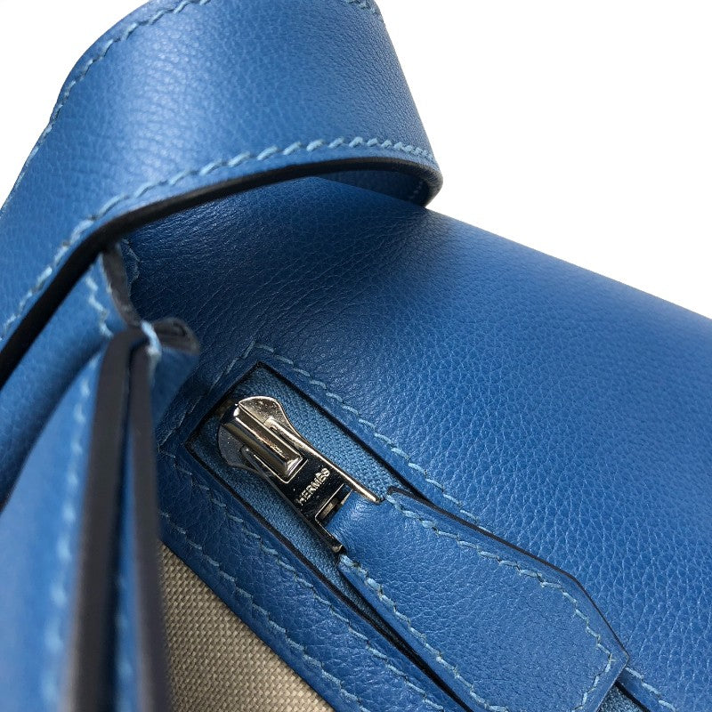 エルメス HERMES スティーブライト C刻印　(2018年製) アズール シルバー金具 トゴ メンズ ショルダーバッグ