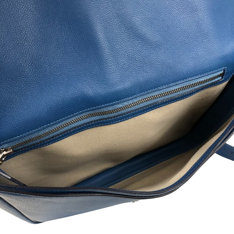 エルメス HERMES スティーブライト C刻印　(2018年製) アズール シルバー金具 トゴ メンズ ショルダーバッグ