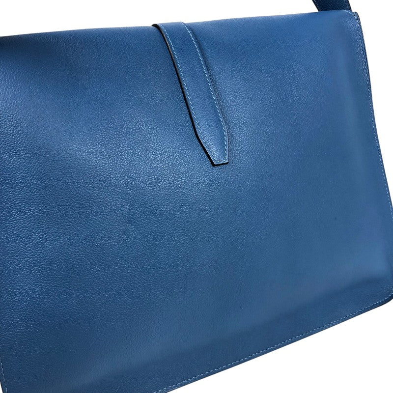 エルメス HERMES スティーブライト C刻印　(2018年製) アズール シルバー金具 トゴ メンズ ショルダーバッグ