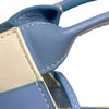ロエベ LOEWE ウーブンバスケット ミニ 321.14.T24 ライトブルー×ホワイト カーフレザー レディース ハンドバッグ ショルダーバッグ