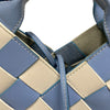ロエベ LOEWE ウーブンバスケット ミニ 321.14.T24 ライトブルー×ホワイト カーフレザー レディース ハンドバッグ ショルダーバッグ