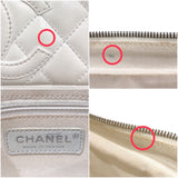シャネル CHANEL ココマークセミショルダーバッグ ホワイト/シルバー金具 キャビアスキン レディース ショルダーバッグ