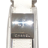シャネル CHANEL ココマークセミショルダーバッグ ホワイト/シルバー金具 キャビアスキン レディース ショルダーバッグ