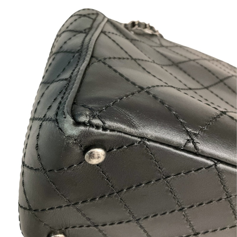 シャネル CHANEL ワイルドステッチ 2WAYバッグ A94231 ブラック/シルバー金具 カーフ レディース ハンドバッグ