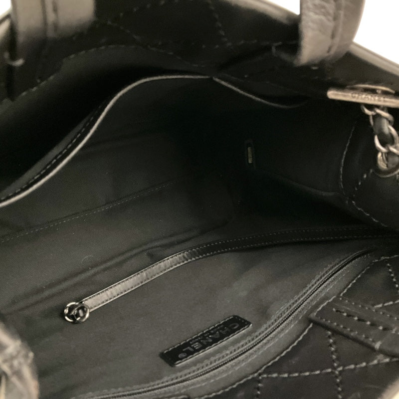シャネル CHANEL ワイルドステッチ 2WAYバッグ A94231 ブラック/シルバー金具 カーフ レディース ハンドバッグ