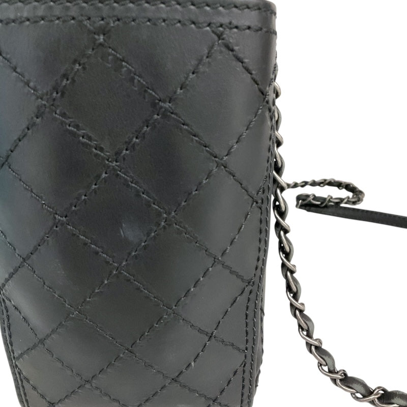 シャネル CHANEL ワイルドステッチ 2WAYバッグ A94231 ブラック/シルバー金具 カーフ レディース ハンドバッグ