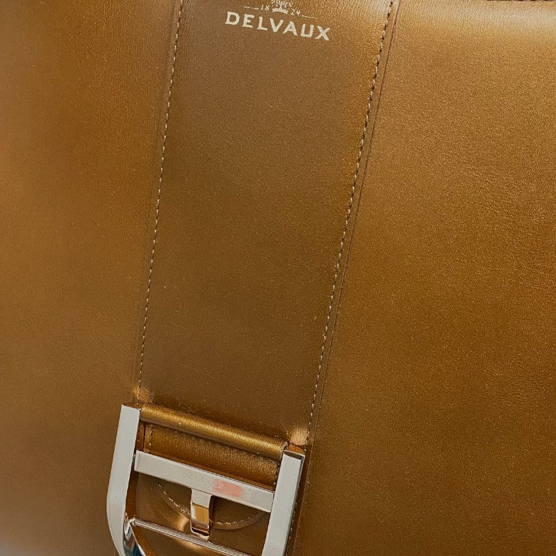 デルヴォー DELVAUX プリヨンGM ブロンズ レザー レディース ハンドバッグ