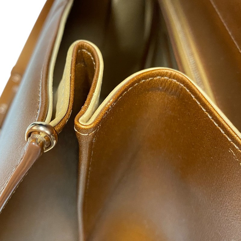 デルヴォー DELVAUX プリヨンGM ブロンズ レザー レディース ハンドバッグ