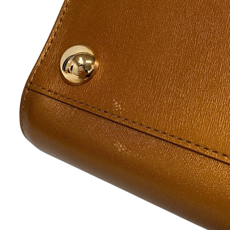 デルヴォー DELVAUX プリヨンGM ブロンズ レザー レディース ハンドバッグ