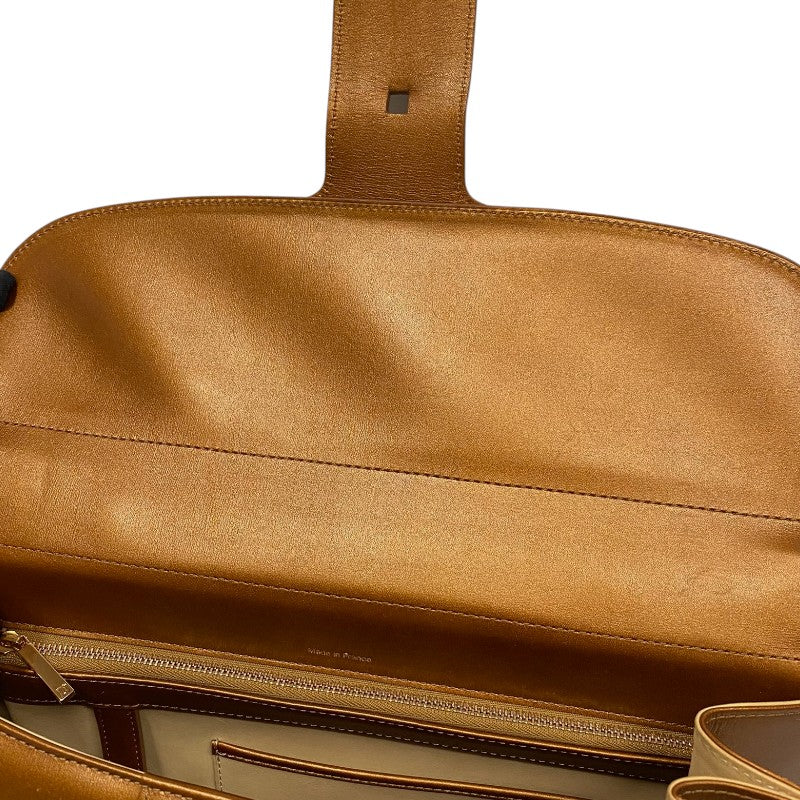 デルヴォー DELVAUX プリヨンGM ブロンズ レザー レディース ハンドバッグ