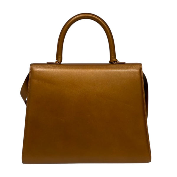 デルヴォー DELVAUX プリヨンGM ブロンズ レザー レディース ハンドバッグ