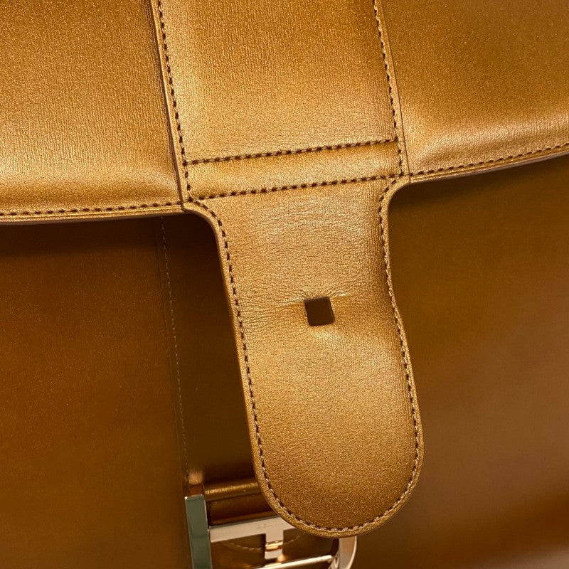 デルヴォー DELVAUX プリヨンGM ブロンズ レザー レディース ハンドバッグ