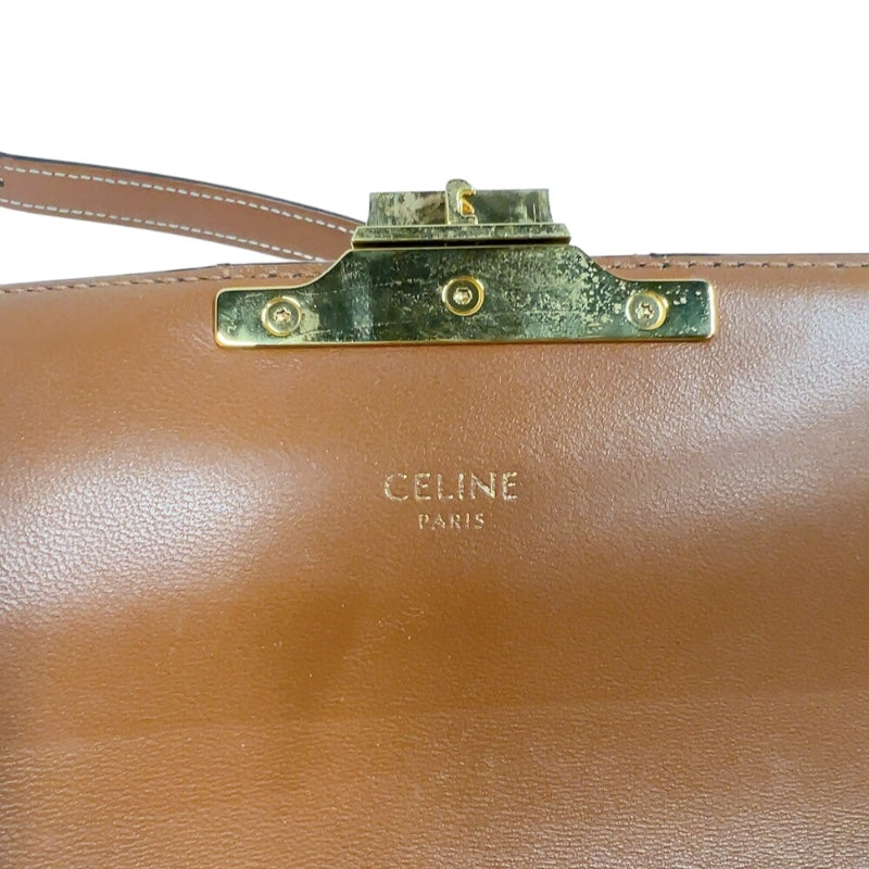 セリーヌ CELINE ショルダーバッグ クロード 194142 ブラウン　ゴールド金具 トリオンフキャンバス レディース ショルダーバッグ