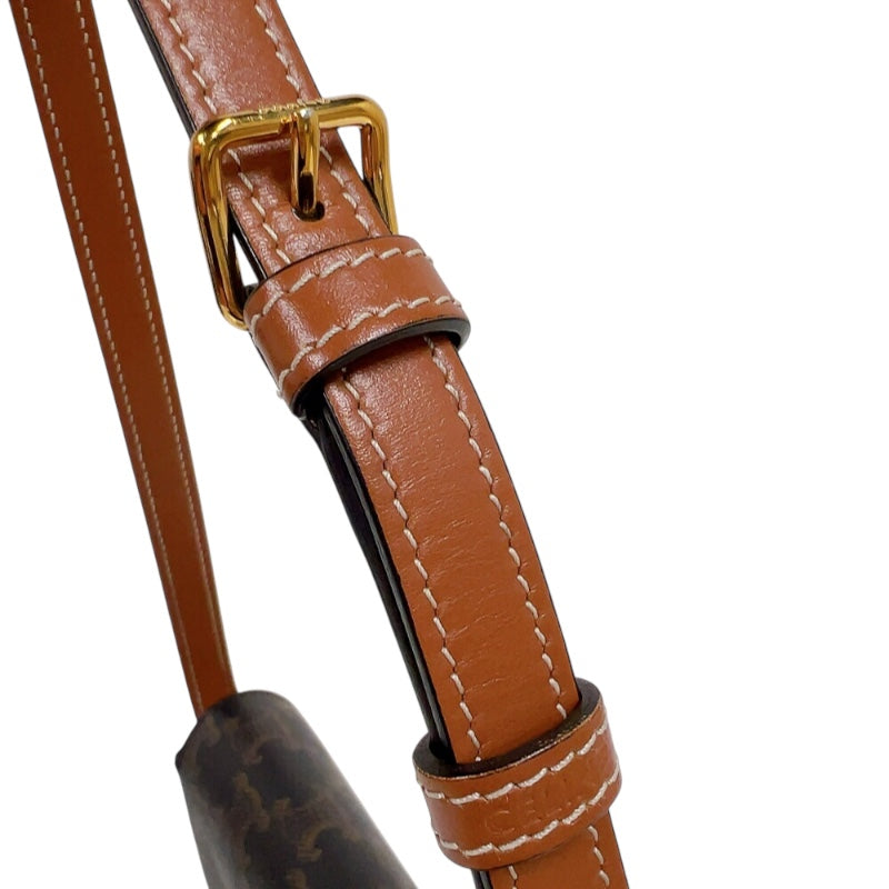 セリーヌ CELINE ショルダーバッグ クロード 194142 ブラウン　ゴールド金具 トリオンフキャンバス レディース ショルダーバッグ