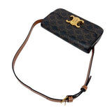 セリーヌ CELINE ショルダーバッグ クロード 194142 ブラウン　ゴールド金具 トリオンフキャンバス レディース ショルダーバッグ