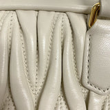 ミュウミュウ miu miu アルカディ マテラッセレザーバッグ 5BB142 アイボリー レディース ハンドバッグ ショルダーバッグ