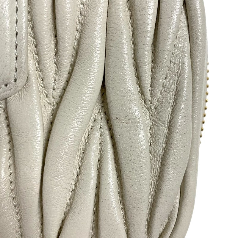 ミュウミュウ miu miu アルカディ マテラッセレザーバッグ 5BB142 アイボリー レディース ハンドバッグ ショルダーバッグ
