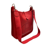 エルメス HERMES エヴリン1PM □H刻 ルージュカザック エプソン レディース ショルダーバッグ