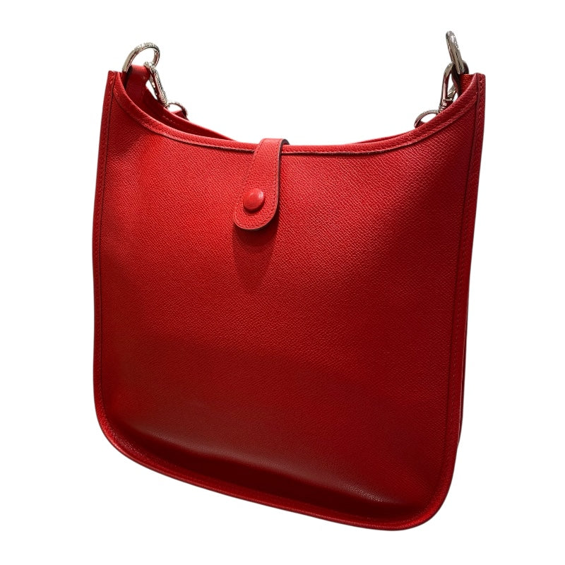 エルメス HERMES エヴリン1PM □H刻 ルージュカザック エプソン レディース ショルダーバッグ