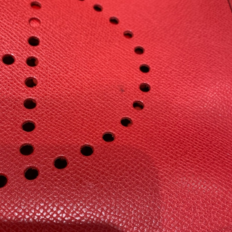 エルメス HERMES エヴリン1PM □H刻 ルージュカザック エプソン レディース ショルダーバッグ
