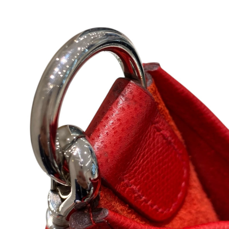 エルメス HERMES エヴリン1PM □H刻 ルージュカザック エプソン レディース ショルダーバッグ