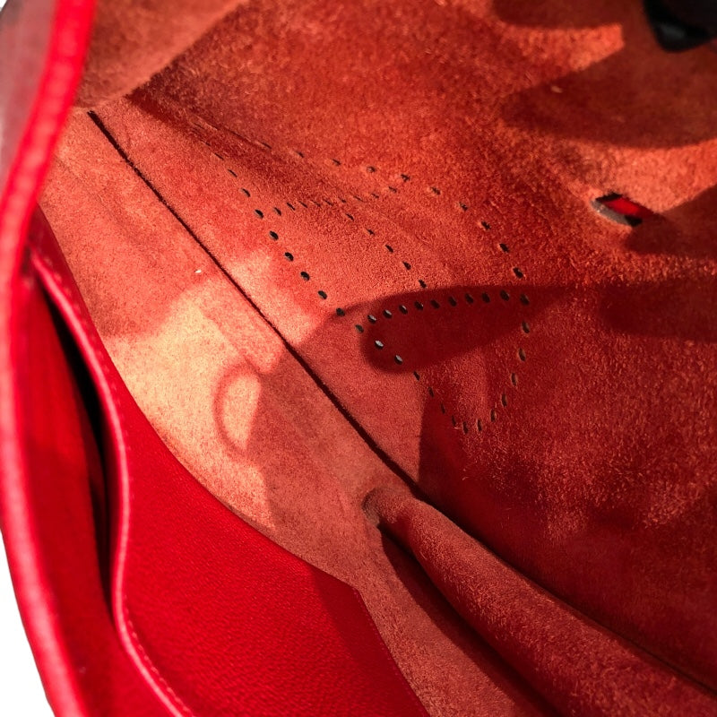エルメス HERMES エヴリン１　PM 刻印不鮮明 レッド　シルバー金具 トリヨン レディース ショルダーバッグ