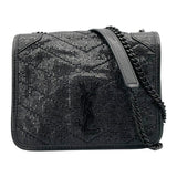 サンローラン SAINT LAURENT ニキ ショルダーバッグ 593145 ブラック レザー レディース ショルダーバッグ