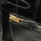 エルメス HERMES ケリー32 外縫い □C刻 ブラック ゴールド金具 ポロサスリセ レディース ハンドバッグ ショルダーバッグ