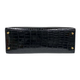 エルメス HERMES ケリー32 外縫い □C刻 ブラック ゴールド金具 ポロサスリセ レディース ハンドバッグ ショルダーバッグ
