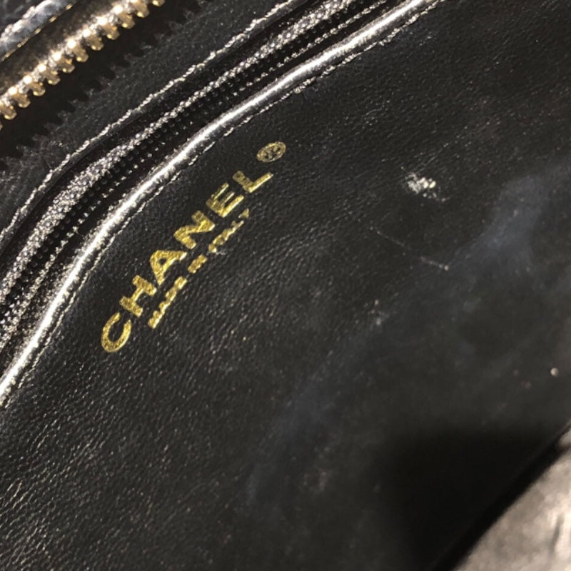 シャネル CHANEL 復刻トート A01804 ブラック キャビアスキン レディース ハンドバッグ