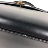 エルメス HERMES ケリー32 外縫い □C刻 ブラック ゴールド金具 ボックスカーフ レディース ハンドバッグ