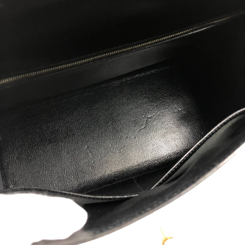 エルメス HERMES ケリー32 外縫い □C刻 ブラック ゴールド金具 ボックスカーフ レディース ハンドバッグ