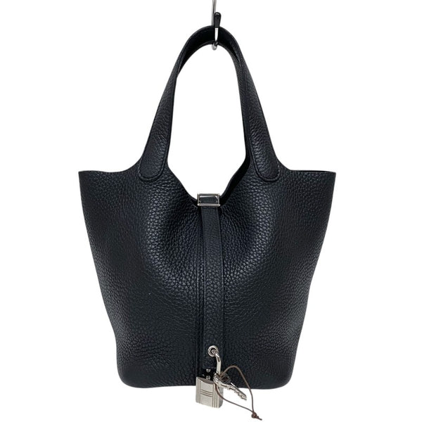 エルメス HERMES ピコタンロックPM Z刻 ブラック シルバー金具 トリヨンクレマンス レディース ハンドバッグ