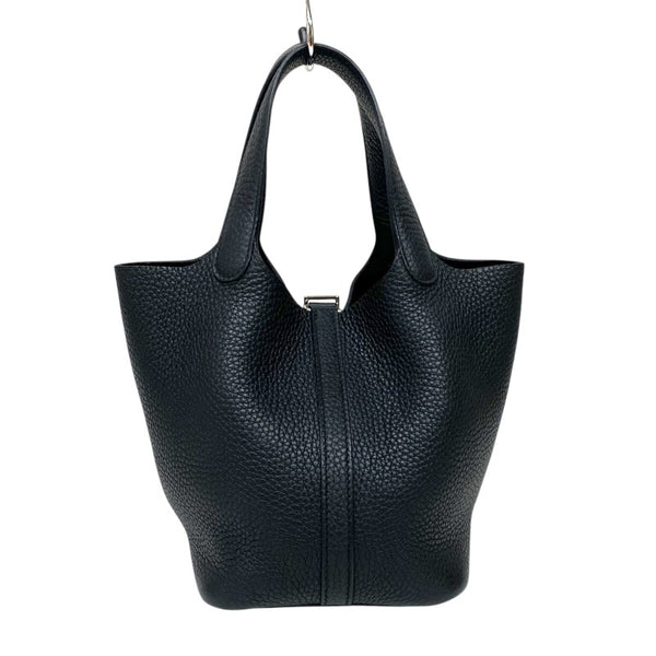 エルメス HERMES ピコタンロックPM Z刻 ブラック シルバー金具 トリヨンクレマンス レディース ハンドバッグ