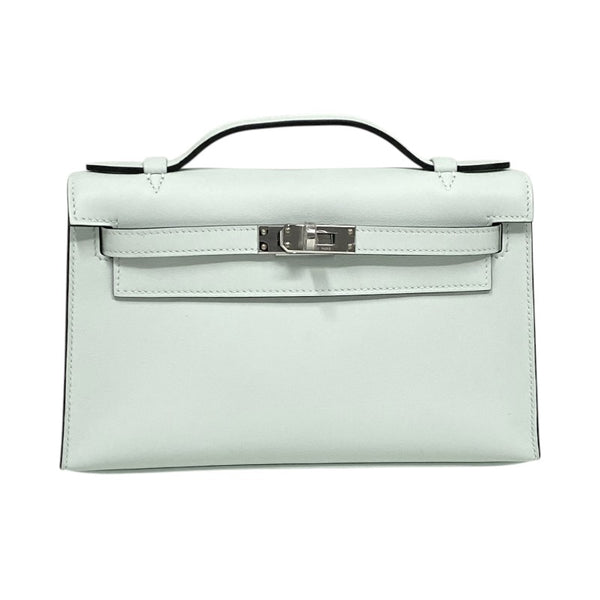 エルメス HERMES ポシェットケリー W刻印　(2024年製) ヴェールペパーミント シルバー金具 スイフト レディース ハンドバッグ