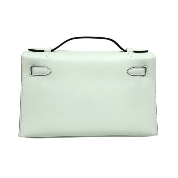 エルメス HERMES ポシェットケリー W刻印　(2024年製) ヴェールペパーミント シルバー金具 スイフト レディース ハンドバッグ