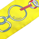 エルメス HERMES ツイリー DO RE BOUCLES イエロー シルク100％ レディース スカーフ