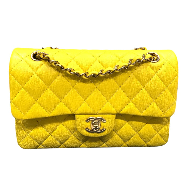 シャネル CHANEL マトラッセ23 A01113 イエロー　ゴールド金具 キャビア レディース ショルダーバッグ