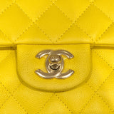 シャネル CHANEL マトラッセ23 A01113 イエロー　ゴールド金具 キャビア レディース ショルダーバッグ