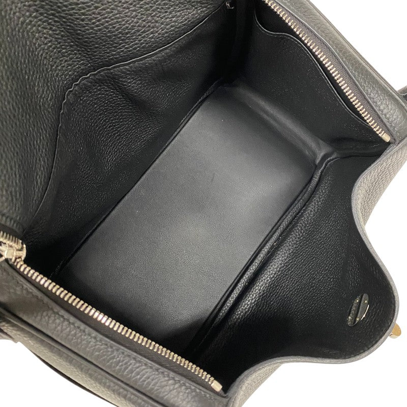 エルメス HERMES リンディ30 U刻 ブラック シルバー金具 トリヨン レディース ショルダーバッグ