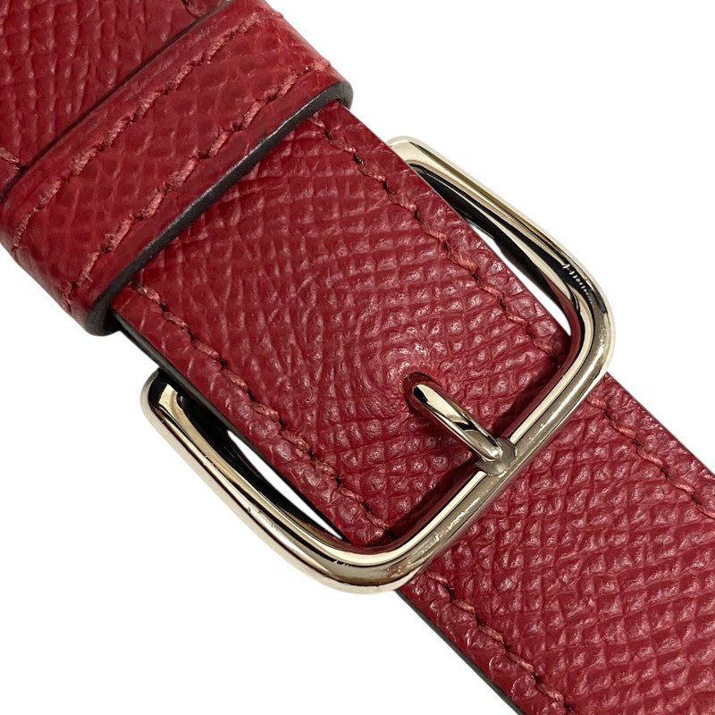 エルメス HERMES デッラカヴァッレリアミニ U刻 ルージュグレナ シルバー金具 エプソン レディース ショルダーバッグ
