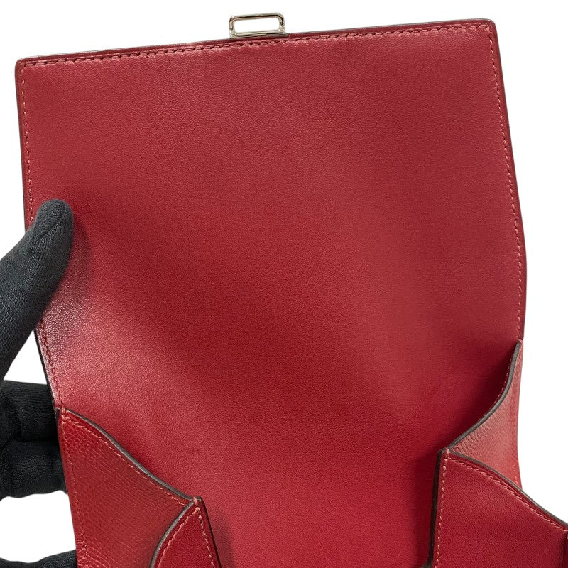エルメス HERMES デッラカヴァッレリアミニ U刻 ルージュグレナ シルバー金具 エプソン レディース ショルダーバッグ