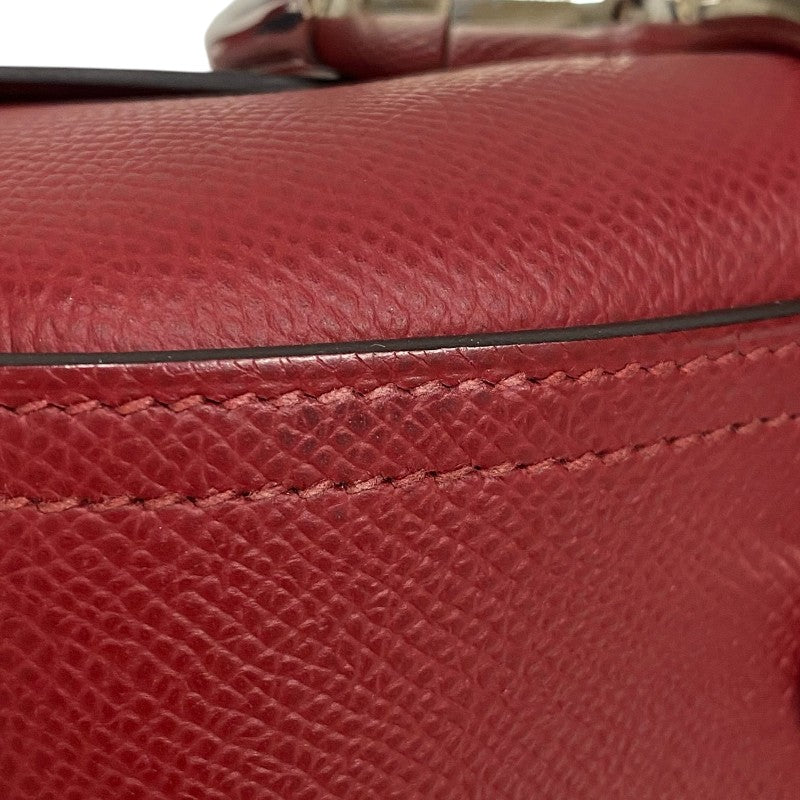 エルメス HERMES デッラカヴァッレリアミニ U刻 ルージュグレナ シルバー金具 エプソン レディース ショルダーバッグ