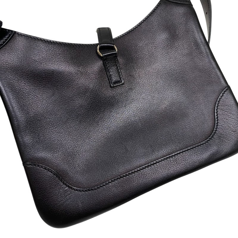 エルメス HERMES トリムデュオ24 Y刻 ブラック シルバー金具 エヴァーグレイン レディース ショルダーバッグ