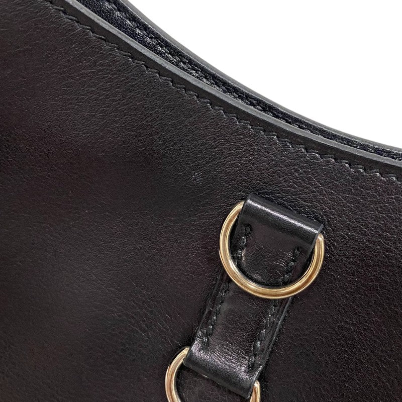 エルメス HERMES トリムデュオ24 Y刻 ブラック シルバー金具 エヴァーグレイン レディース ショルダーバッグ