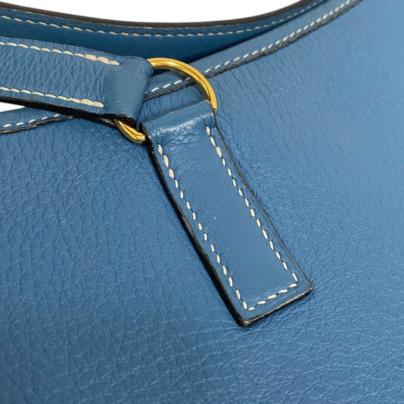 エルメス HERMES トリム31 □F刻 ブルージーン ゴールド金具 トリヨンクレマンス レディース ショルダーバッグ