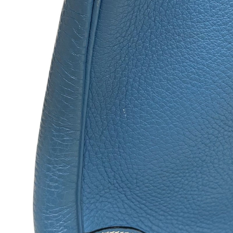 エルメス HERMES トリム31 □F刻 ブルージーン ゴールド金具 トリヨンクレマンス レディース ショルダーバッグ