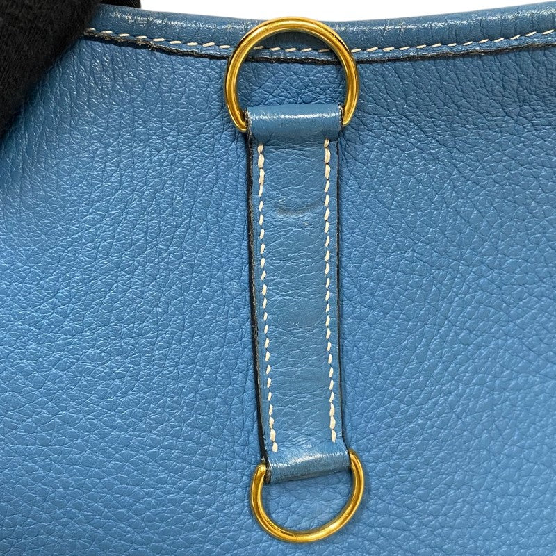 エルメス HERMES トリム31 □F刻 ブルージーン ゴールド金具 トリヨンクレマンス レディース ショルダーバッグ