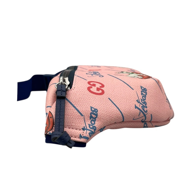 グッチ GUCCI The Jetsonsチルドレン ベルトバッグ 502095 ピンク レザー レディース ボディバッグ